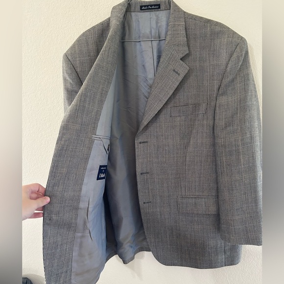 Ralph Lauren Sport Coat Mens 44S Gray Houndstooth Silk Wool Single Vent Lined - Picture 5 of 10